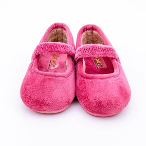 Zapatillas infantiles en algodon suapel con cierre de goma tipo merceditas