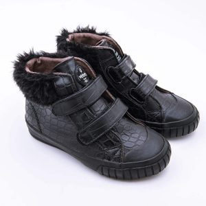 Bota Velcro Pelo Piel
